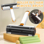 Paliro FurLift Roller in Weiß und Orange mit dunkler Abdeckung – Vorder- und Rückansicht